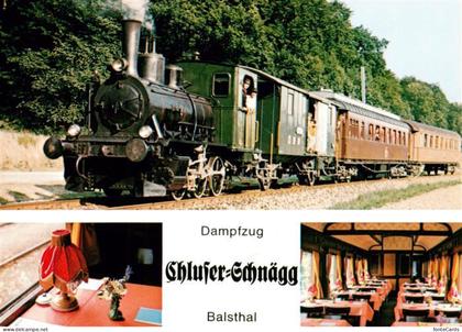 13901408 Balsthal SO Dampfzug Chluser Schnaegg Oensingen-Balsthal-Bahn Historisc