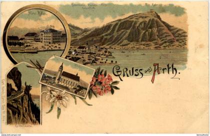 Gruss aus Arth - Litho