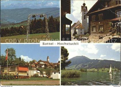 11703286 Sattel Hochstuckli SZ Luftseilbahn Dorfpartien KIrche