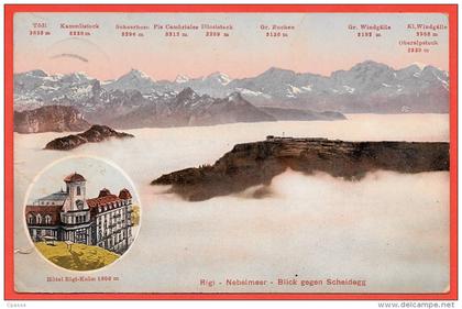 CPA Suisse RIGI (Hôtel Rigi-Kulm 1800 m) SZ Schwytz ° Edition Photoglob 01383