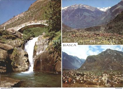11886201 Biasca Bruecke Wasserfall Totalansicht Biasca