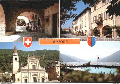 11891052 Bissone Lago di Lugano Dorfpartie Arkaden Kirche Bissone