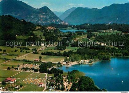 12674137 Agno Lago di Lugano Camping Agno Fliegeraufnahme