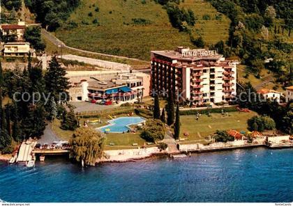 12868828 Bissone Lago di Lugano Ringhotel Luganersee Fliegeraufnahme Bissone