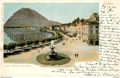 13738306 Lugano Lago di Lugano Quai e Monte San Salvatore Lugano Lago di Lugano