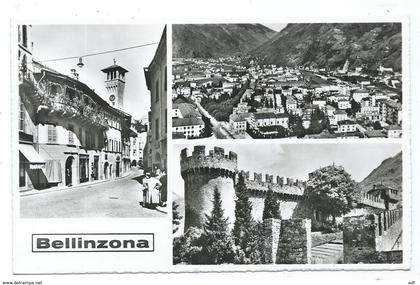 N°1 CPSM MULTIVUES BELLINZONA, BELLINZONE, format 9 cm sur 14 cm environ, CANTON DE TESSIN, SUISSE