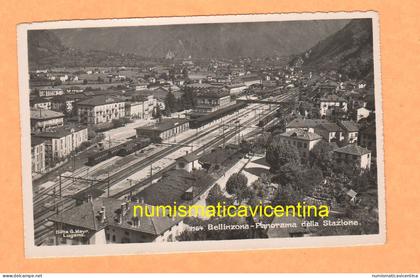 Svizzera Bellinzona train station cpa 1962 Bellinzone Suisse cartolina non viaggiata stazione treni