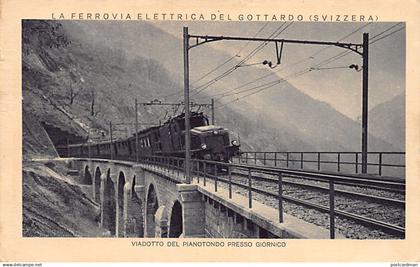 Svizzera - Viadotto del pianotondo presso Giornico (TI) La ferrovia elettrica del Gottardo