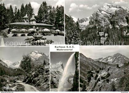 13801276 Silenen UR Kurhaus SAC im Maderanertal Alpenpanorama Wasserfall