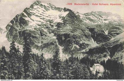 13963652 Maderanertal Maderanerthal Silenen UR Hotel Schweiz Alpenklub Panorama