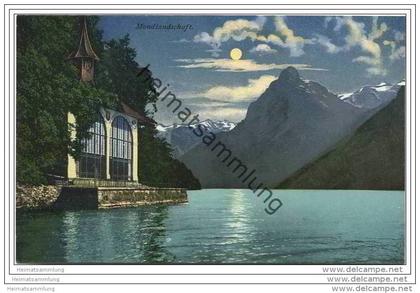 Mondlandschaft - Tellskapelle am Vierwaldstättersee - Mondnacht 1909