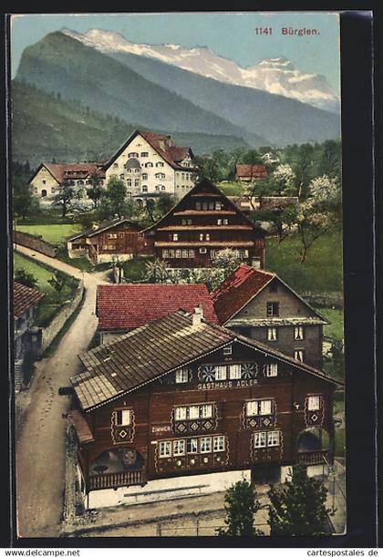 AK Bürglen, Teilansicht mit Gasthaus Adler