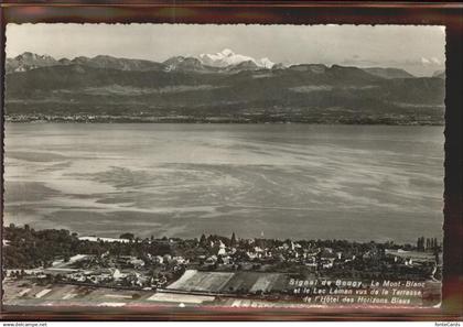 11305090 Bougy-Villars Signal de Bougy Lac Leman Mont Blanc vu du Hotel des Hori