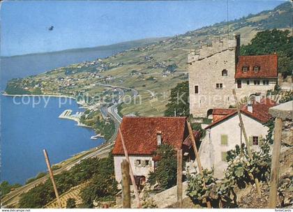 11856204 Cully VD mit Grandvaux Bucht und Turm von Marsens