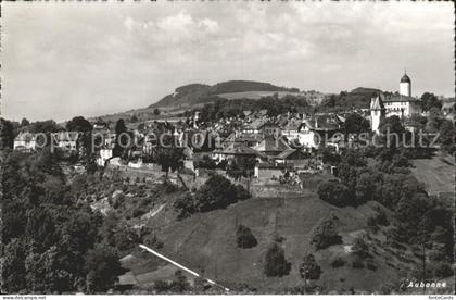 11963480 Aubonne VD Ortsansicht mit Kirche und Schloss Aubonne