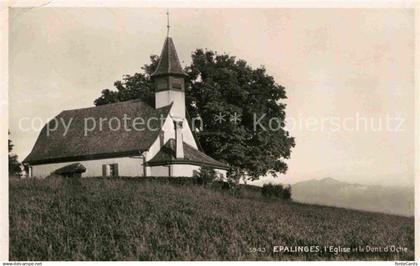 12733014 Epalinges Eglise et la Dent d Oche