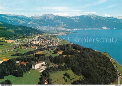 12953315 Puidoux Hotel du Signal de Chexbres Lac Leman Alpes vue aerienne