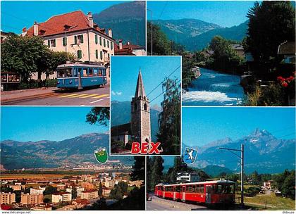 Suisse - VD Vaud - Bex - Multivues - Trains - Tramway - Blasons - CPM - Carte Neuve - Voir Scans Recto-Verso