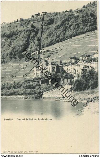 Territet - Grand Hotel et funiculaire - Edition Burgy Saint-Imier