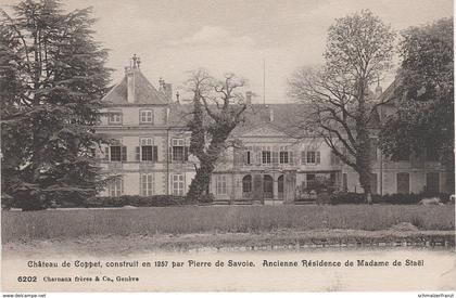 AK Château de Coppet Residence Madame Stael a Tannay Mies Commugny Chavannes Bogis Genf Genève Waadt VD Schweiz Suisse