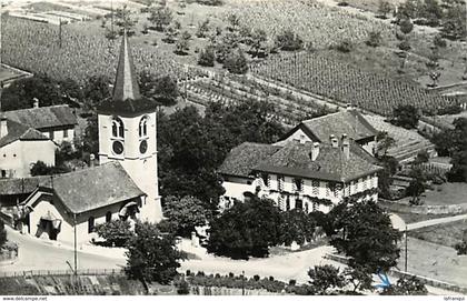 suisse - ref D174- vue aerienne - eglise et cure de crissier  - carte bon etat  -