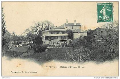 ref C559- suisse - givrins - maison d urbain olivier  -carte bon etat -