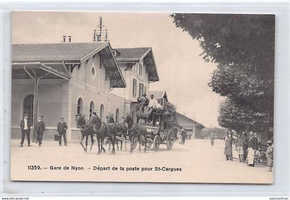 NYON (VD) Départ de la poste pour Saint-Cergues - Ed. C.P.N. 11359