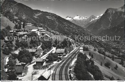 11652254 Ausserberg Loetschbergbahn Bortelhorn und Glishorn Walliser Alpen Ausse
