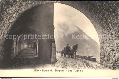 11676024 Simplon Dorf Route du Simplon Tunnel Pferdewagen  Simplon Dorf