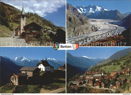 11695730 Betten VS Kirche Bettmeralp Aletschgletscher Weisshorn