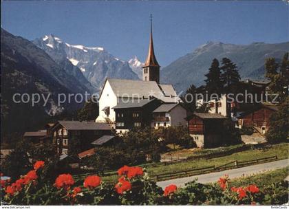 11896727 Ernen Dorfpartie mit Wannenhorn und Finsteraarhorn