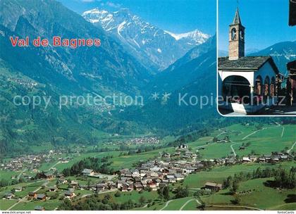 13601296 Bruson Panorama Val de Bagnes Kapelle Alpen Bruson