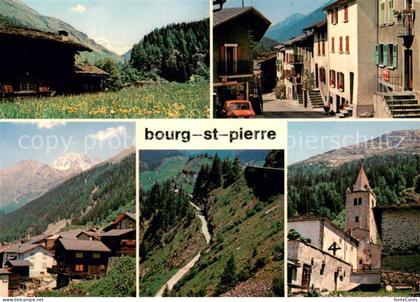 13755424 Bourg Saint Pierre Village et ancienne route de Napoleon Panorama Eglis