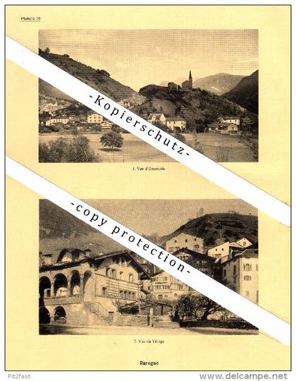 Photographien / Ansichten , 1935 , Raron / Rarogne , Agaren , Ayer , Saas Fee , St. Luc , Prospekt , Architektur , Fotos