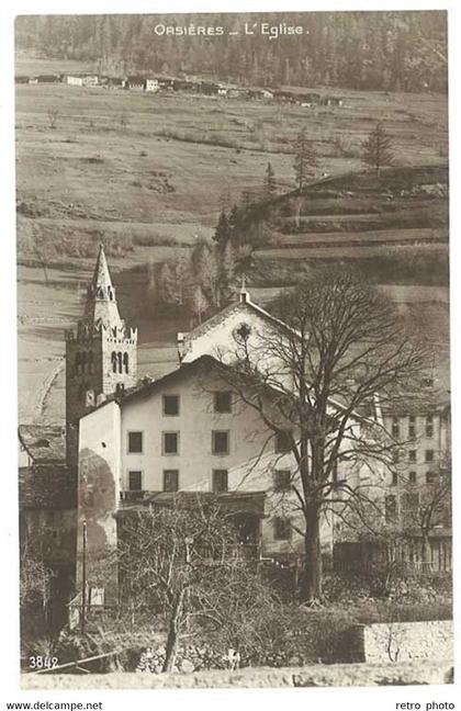 Cpa Suisse - Orsières - l'église