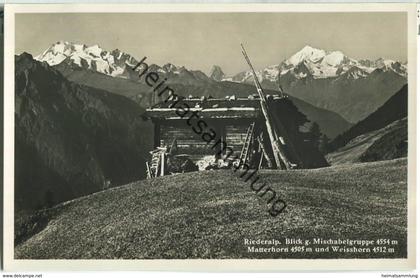 Riederalp - Mischabelgruppe - Matterhorn - Foto-Postkarte