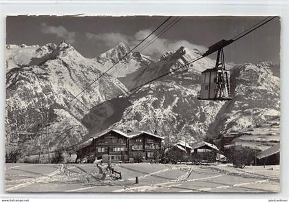 UNTERBÄCH (VS) Luftseilbahn mit Bietschhorn - Verlag Gyger 20003