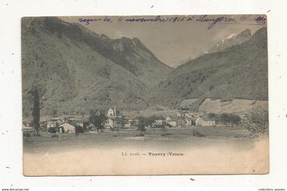 cp, SUISSE, VS, VOUVRY, VALAIS ,voyagée 1916