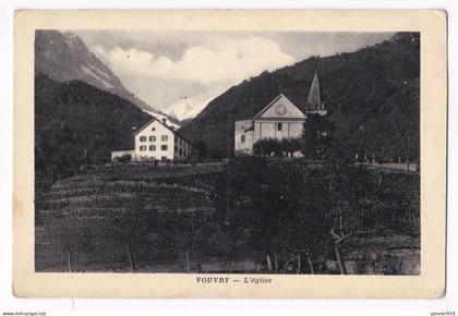 CPA Suisse , Vouvry , l’Eglise,  scan recto verso