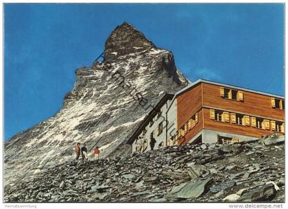 Zermatt - Matterhorn - Matterhornhütte SAC und Berghotel Belvedere - AK Grossformat - Verlag Photo Klopfenstein Adelbode