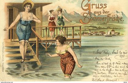 CPA (suisse)   GRUSS AUS SOMMERFRISCHE ...(..petit defaut coin bas gauche)