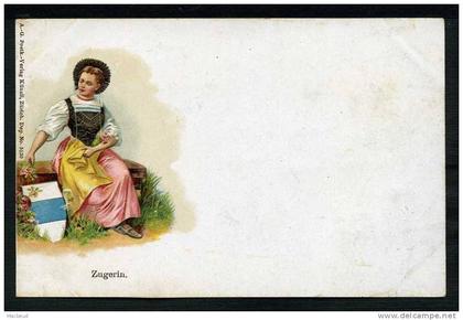 SUISSE - ZG Zoug - Zugerin - BELLE LITHO - Edition Künzli - CARTE PRÉCURSEUR DE 1903