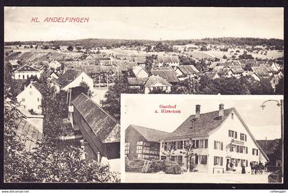 1922 gelaufene AK aus Klein-Andelfingen mit Gasthof zum Hirschen. Gestempelt Klein-Andelfingen.