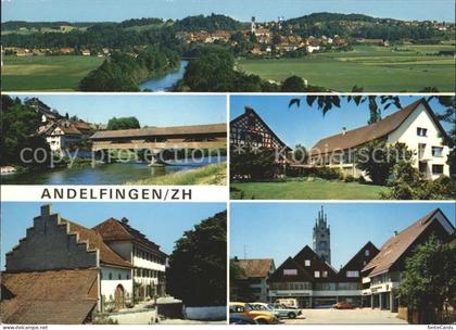 11704193 Andelfingen ZH Panorama Thurbr?cke und Schloss Altersheim Dorfpartie mi
