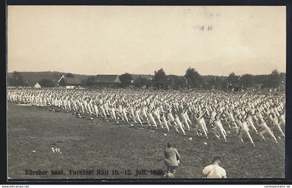 AK Rüti, Zürcher kant. Turnfest 1920, Massen-Turnszene