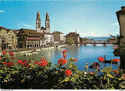 Suisse - ZH Zurich - Zurich - Grossmùnster - Fleurs - CPM - Carte Neuve - Voir Scans Recto-Verso