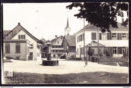 1932 gelaufene Foto AK aus Dübendorf mit Bahnstempel. Kleiner Knick 4mm.