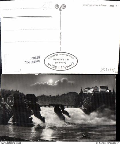 619020,Foto Ak Rheinfall m. Schloss Laufen Laufen-Uhwiesen