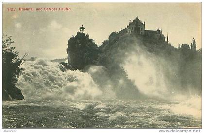 Rheinfall und Schioss Laufen (Ed Photoglos, n° 7417)