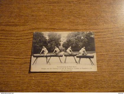 CPA Association de Gymnastique de Zürich lors d'une Manifestation à Frankfort -Juillet 1908 - Voir Photos - 9x14 cm env.